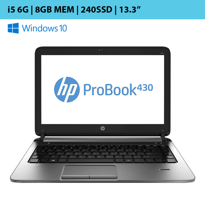 Portatil HP Probook 430 G3 - i5 6G 8GB-240SSD-13.3-W10-recondicionado